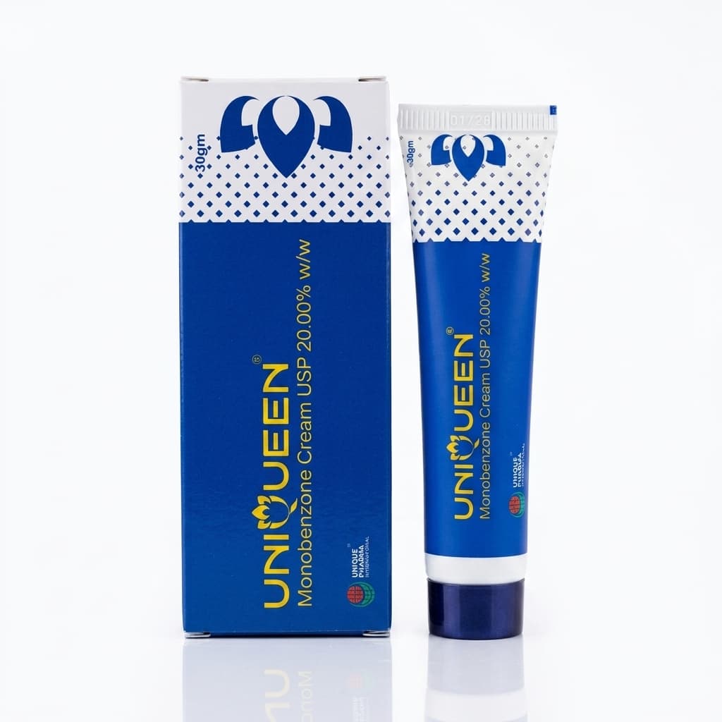 UNIQUEEN Cream 20% - Monobenzone 20% Permanent Skin Depigmentation Cream | Buy UNIQUEEN Online